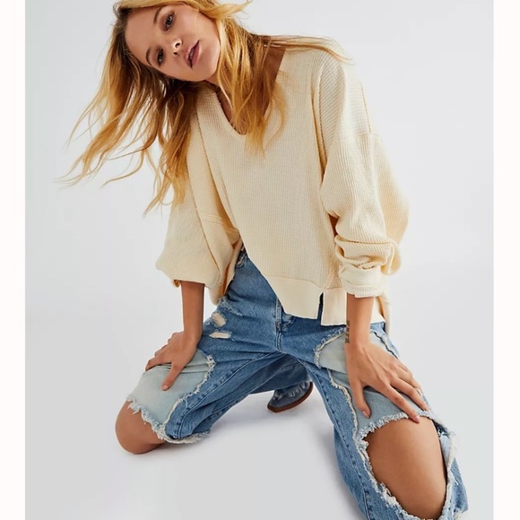 Free People Tops - FREE People Santa Clara therma alabaster size medium. NWTS